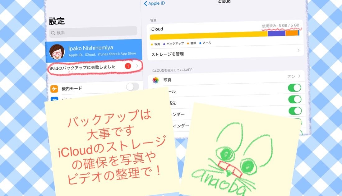 Ipa子のipadがバックアップできない 584 １日１電 アナログおばばのipad攻略