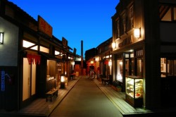 ミニチュアの昭和の町並み