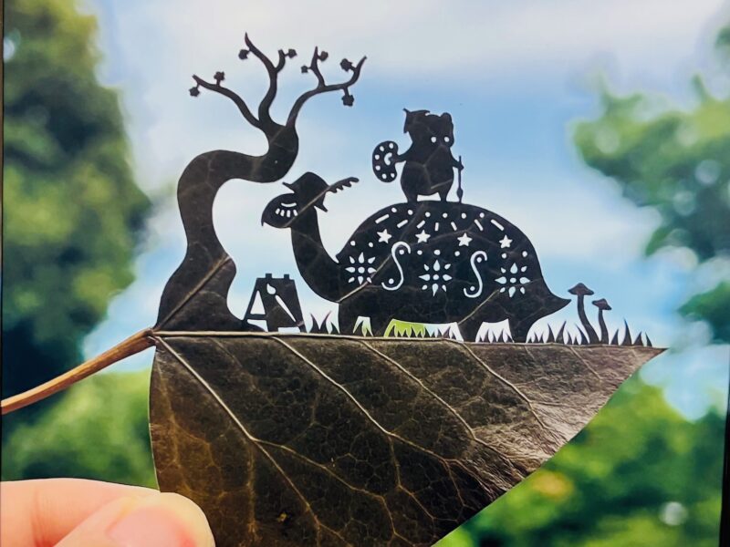 りと＠葉っぱ切り絵