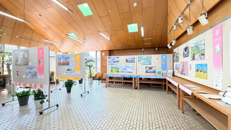 イラスト展示風景